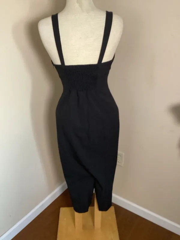 BHLDN Black Midi Dress Size XS - Image 3