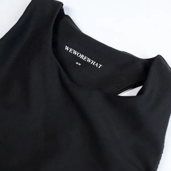 WeWoreWhat‎ Sports Bra Women Size M Black High Neck Racerback Activewear Top New - Image 2