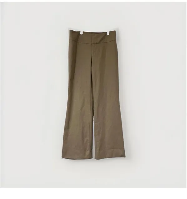 Banana Republic 2003 Y2K RN 54023 Beige Wool Blend Wide Leg Pants Women’s Size 4 - Image 2