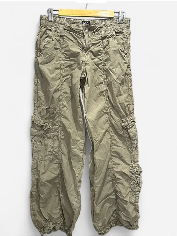 BDG Y2K Low Rise Baggy Cargo Pants Olive Khaki Size M - Image 4
