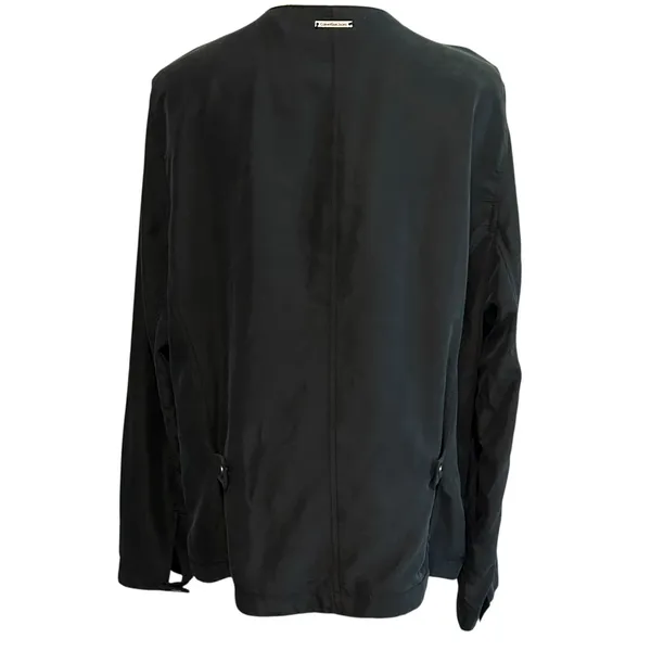 Calvin Klein Jeans Size XL Black Blazer Bolero Jacket Short Pockets Open Front - Image 5
