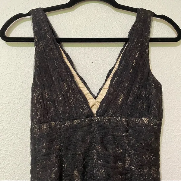 Monique Lhuillier Black Lace Sleeveless Mermaid Dress Formal Womens 0 Whimsigoth - Image 9