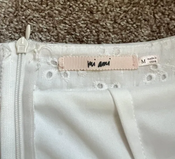 Mi Ami White Eyelet Skirt Size M - Image 4