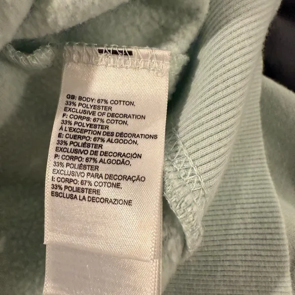 The North Face 2 Sided Hoodie Mint Green Size Medium. - Image 7