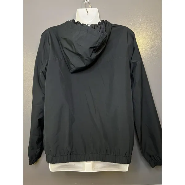 Vans Jacket Womens Sm Black White Hooded Full Zip Windbreaker Lightweight Skate - Image 6