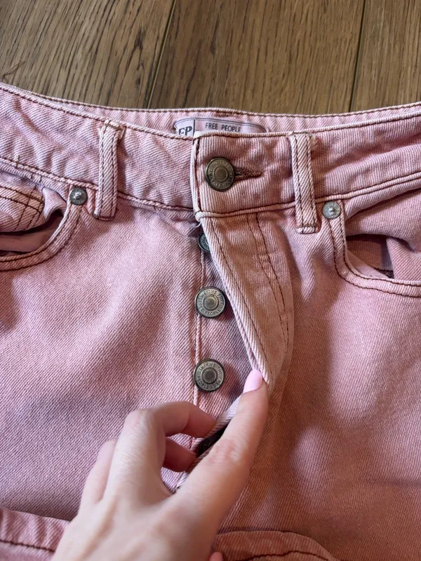 Free people wide leg denim pants - Image 4