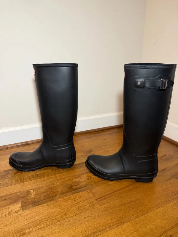 Hunter Rain Boots Tall Matte Black Original - Image 4