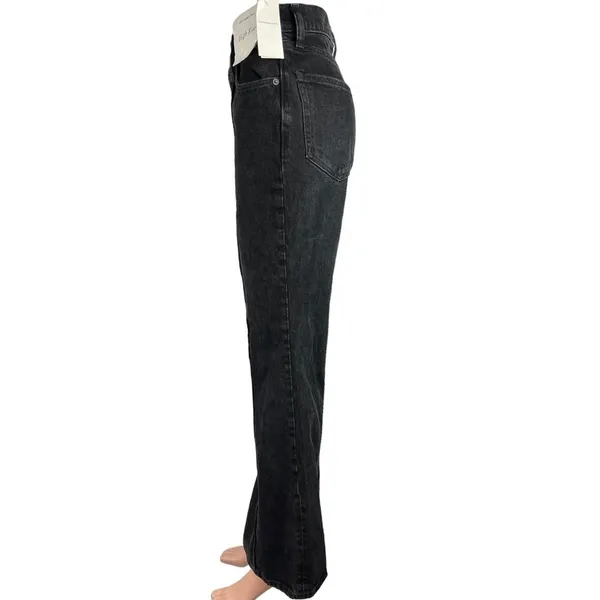 Abercrombie & Fitch Cotton Pockets Black High Rise Stretch Flared Denim Jeans 2 - Image 2