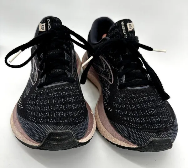 Brooks Glycerin 19 Road Running Shoe Athletic Workout Lace Up Black Pink 9B - Image 5