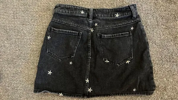 PacSun black daisy Jean skirt - Image 2