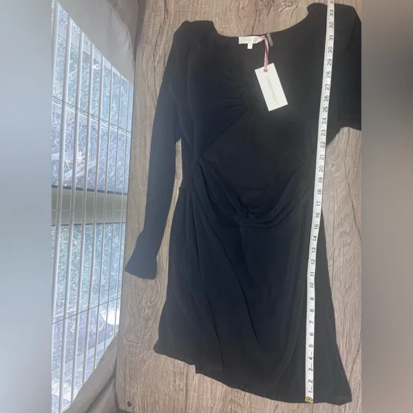 LoveShackFancy‎ black Nanita cut-out mini dress size 12 NWT - Image 6