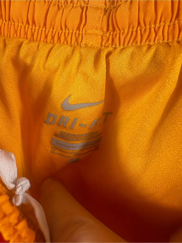 X342. Nike Orange and Navy Athletic Shorts with White Trim - Image 3