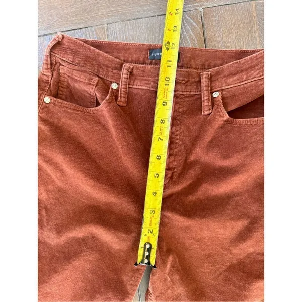 Silver Jeans Highly Desirable Straight Corduroy Pants in Burnt Orange‎ Size 27 - Image 8