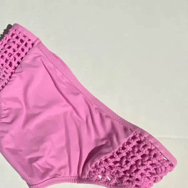Frankie's Bikinis Crocheted Pink Bikini‎ Bottom - Image 5