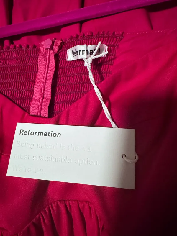 Reformation Kenzi Dress Pink - Image 9