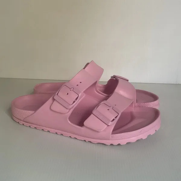 Birkenstock EVA Pink Two Strap Sandals Waterproof Women 39 Made in Germany - Image 3