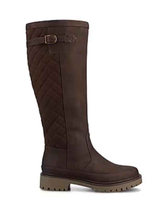 Zemmie Journee Collection Women's Tall Quilted Shaft Brown Riding Boots Size 6.5 - Image 2