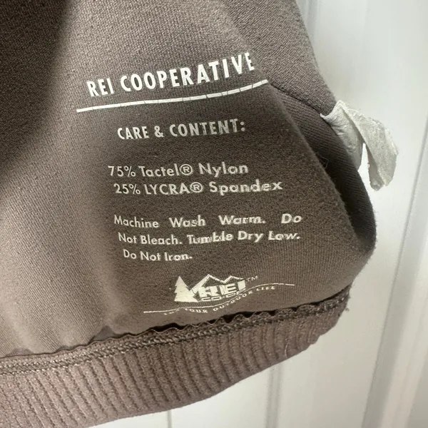 REI Co-op Tank Top Womens Medium Brown High Neck Crop Activewear Smoothing Yoga - Image 3