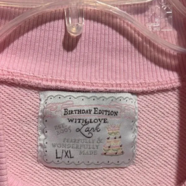 WLL Mockneck Sweatshirt Birthday Edition Pink L/XL Terry Interior - Image 5