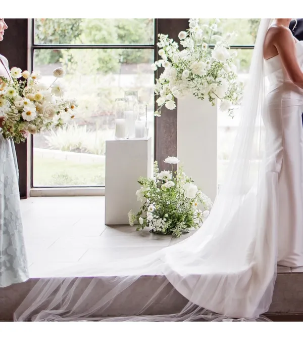 Estee Couture - V9 - Bridal - English Soft Tulle Veil Ivory - 125” - Image 4