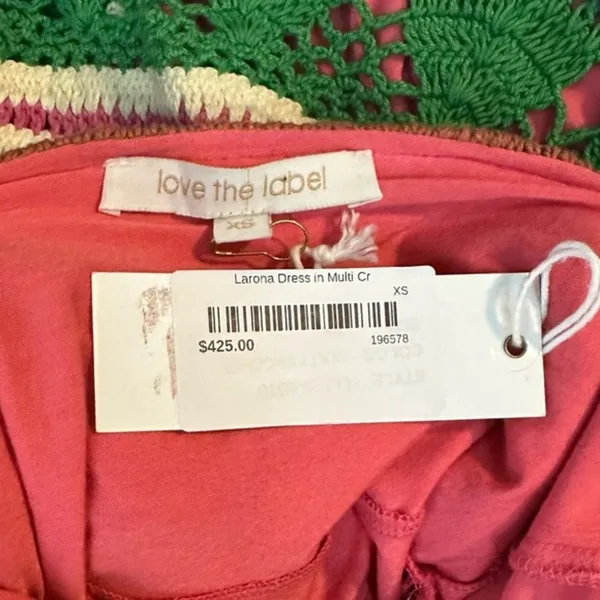 NWT Love the Label Larona Rainbow Crochet‎ Dress Size XS - Image 8