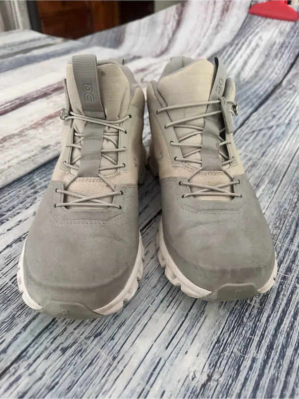 On Running Cloud Hi High-Top Sneakers Glacier Grey Women’s size 9 - Image 2