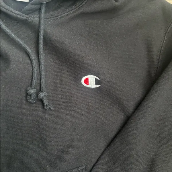 Champion Reverse Weave Black Hoodie size small - Image 3