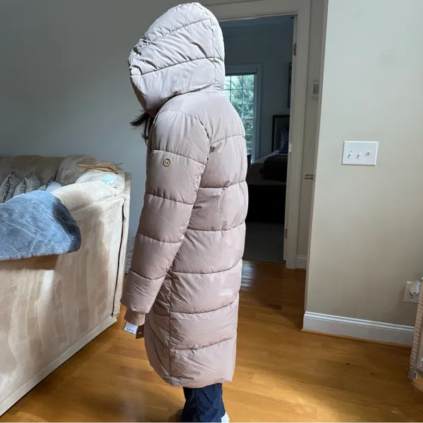 Michael Kors Hooded Long Women's Puffer Coat Size Small - Image 4