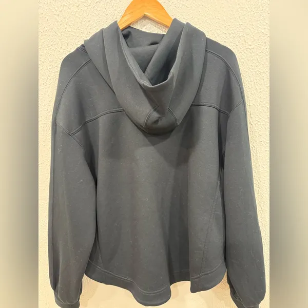 Free People Pickup The Pace Pullover Hoodie Black Oversized Sweatshirt Small - Image 3
