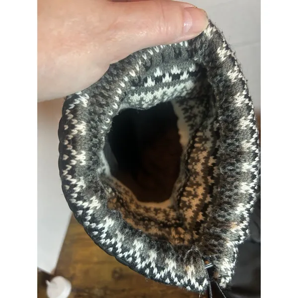 Totes Caroline 2 Women’s Size 10 M Black Quilted Tall Winter Snow Boots Faux Fur - Image 10