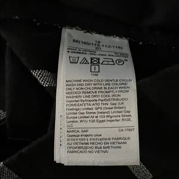 GAP Women’s Black Pants with White Pinstripes Size 16 0328263 - Image 5