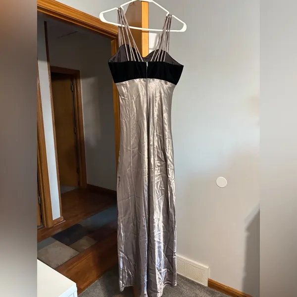 Y2K Velvet Satin Maxi Dress - Image 2