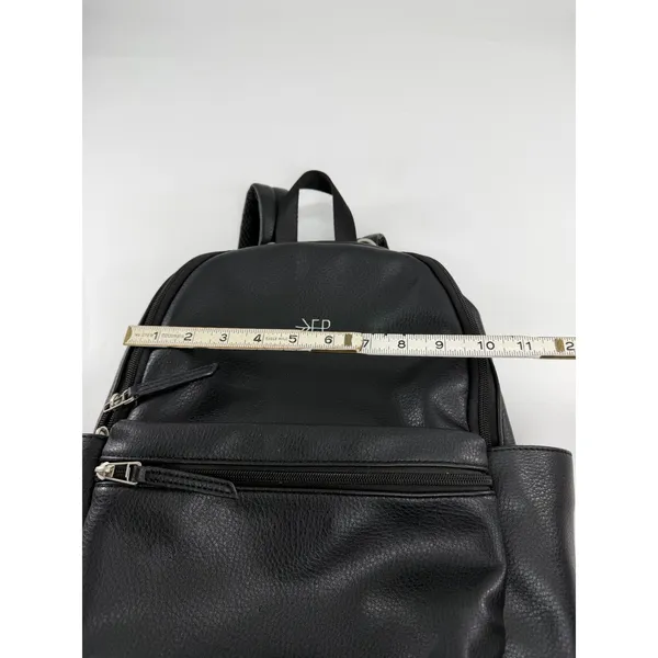 Freshly Picked Classic Diaper Bag Backpack Black Vegan Leather Padded Straps - Image 9