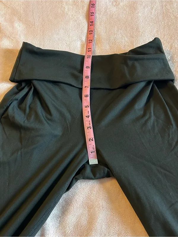 Embrace Your Love black fold over flared yoga pants size M athletic athleisure - Image 6