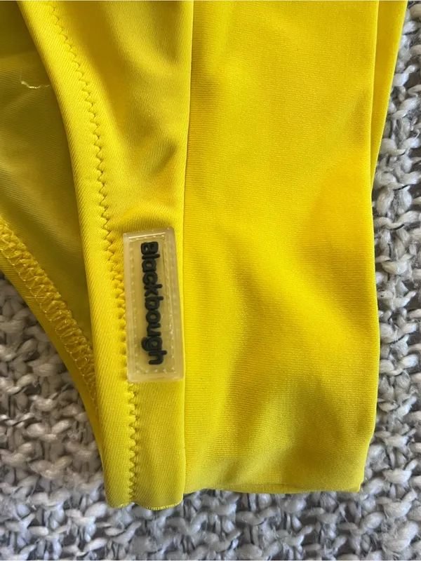 NWOT Blackbough Yellow Bikini Set | Scrunch Bandeau Top S & High Cut Bottom M - Image 8