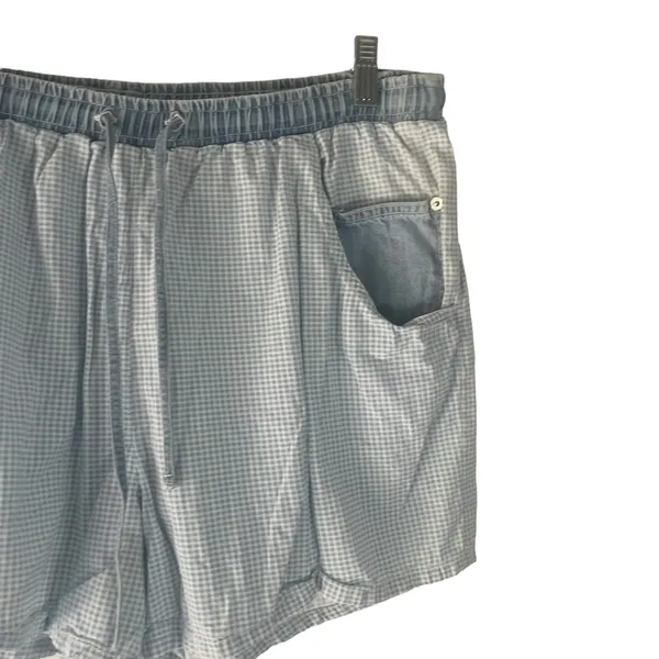 Saeeon Vintage‎ 90s Women's Size Medium Checkered Flowy Pull On Shorts - Image 3