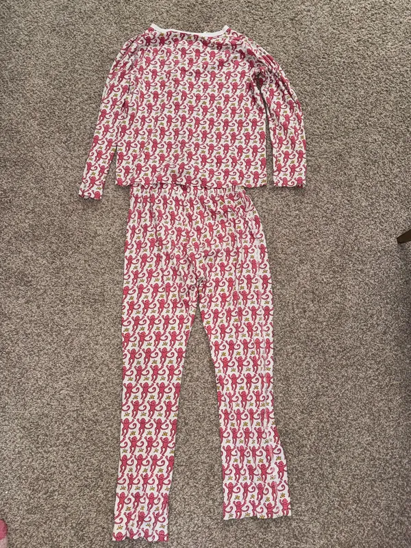 Roller Rabbit Pajamas Monkey Pink Long Sleeve - Image 4