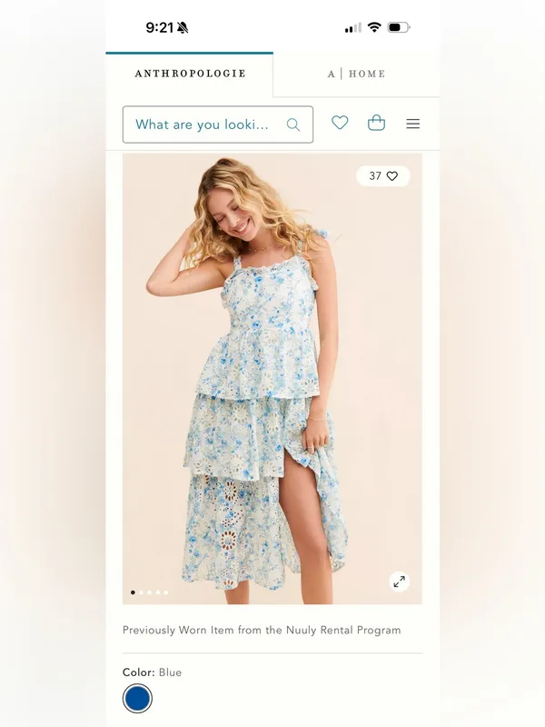 NWT Anthropologie En Saison Claire Midi Dress Eyelet Floral Tiered Fairy Size S - Image 2