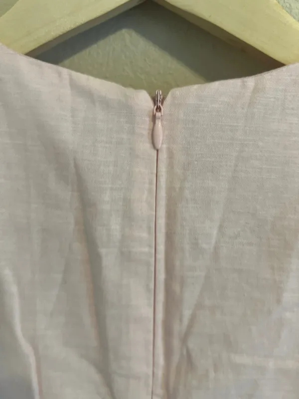 Commence Sleeveless Cotton & Linen Pleated summer Long Dress Pink - Image 7