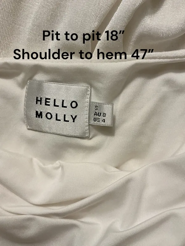 HELLO MOLLY Off-White Backless Halter Neck Midi Dress Size S / US 4 - Image 3