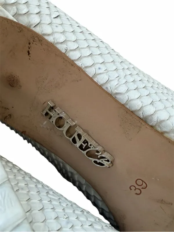 House of CB White Python Pointy Pumps Women’s 39 / 8.5 - Image 7