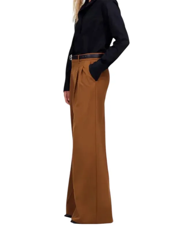 Madewell Wool Blend The Harlow Superwide-Leg Trouser Pant Camel Size 4 - Image 13