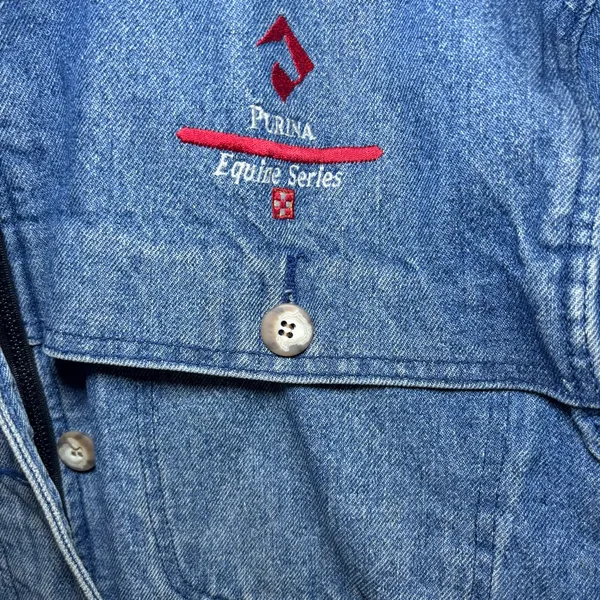 Rode Walker Vintage Chore Barn Field Coat Blue Denim Jacket Men's Medium USA - Image 3
