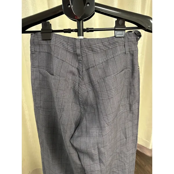 Vintage 90s ESPRIT High-Waisted Plaid Wide Leg Trousers -‎ Made in USA - Image 3