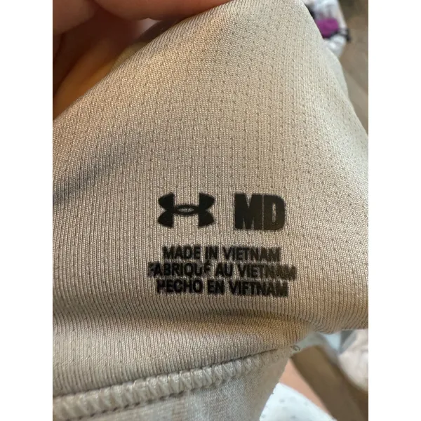 Under Armour HeatGear High Impact Sports Bra Gray Adjustable Straps‎ Womens MD - Image 3