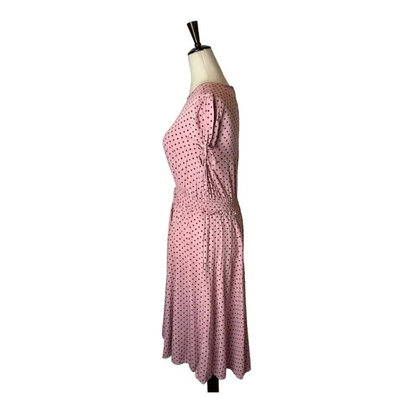 Gal Meets Glam Pink And‎ Red Polka Dot Corinne Fit And Flare Midi Dress Size 4 - Image 6