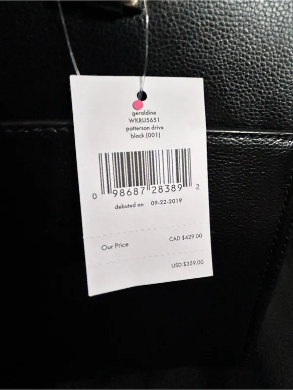 Kate Spade Geraldine Patterson Drive Black Leather Tote Shoulder Bag NWT - Image 13