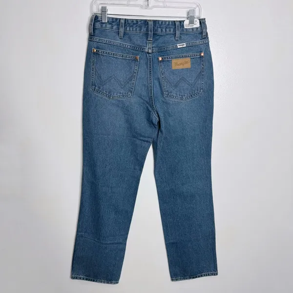 NWT Wrangler Wild‎ West 603 High Rise Straight Jeans Ripped Knees Size 28 - Image 4