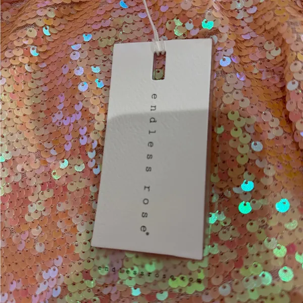 Endless Rose shirt sequined pink and peach new with tags - Image 4