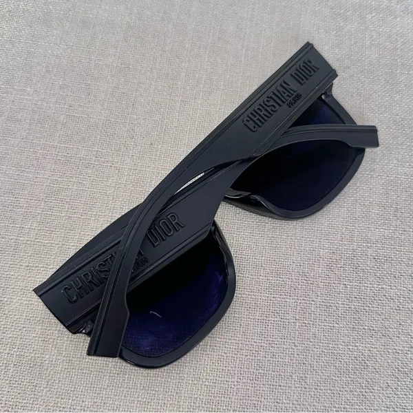 Christian Dior Matte Logo Black Sunglasses - Image 3